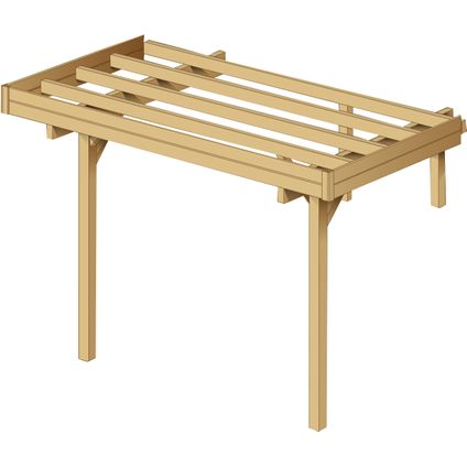 Extension carport Solid ‘S7727’ bois pour base 5X5
