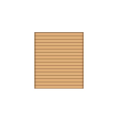 Solid wand ‘S7731’ geïmpregneerd hout 210x240cm