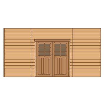 Solid voorwand met dubbele deur ‘S7745’ geïmrpegneerd hout 480x245cm