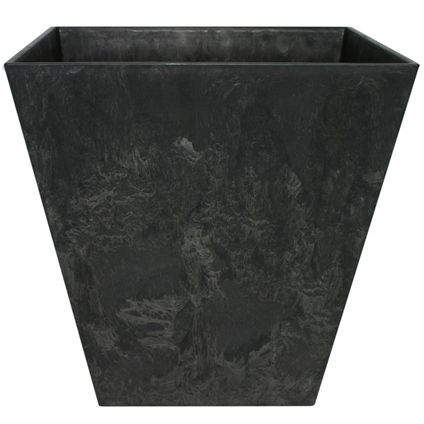 Steege Plantenbak - vierkant - gerecycled kunststof - zwart - 15 cm