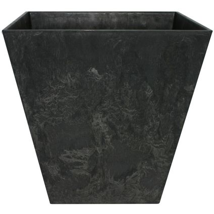Steege Plantenbak - vierkant - gerecycled kunststof - zwart - 20 cm