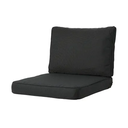 Madison - Tapis lounge soft Rib noir - 60x43 - Noir 2