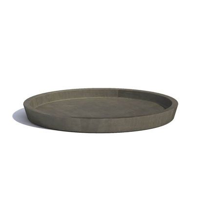 Soucoupe Ecopots rond taupe 21 cm