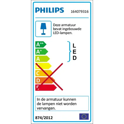 Philips Dust muurlamp antraciet 10