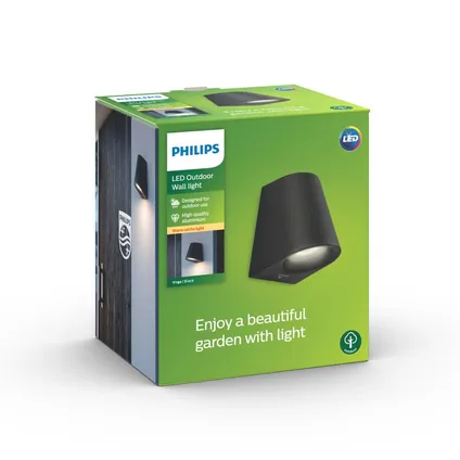 Philips wandverlichting LED Virga zwart 3W 2