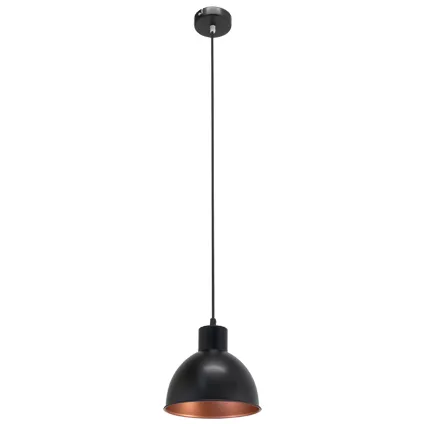 EGLO vintage hanglamp Truro 21cm zwart koper