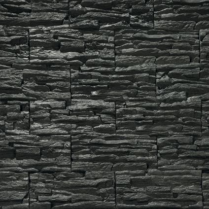 Décor steenstrip beton zwart