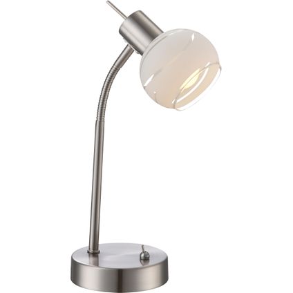 Lampe à poser Elliott LED Globo métal nickel 1x E14 LED