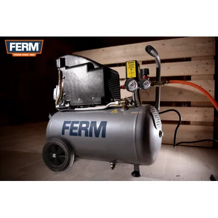FERM Compresseur - 1100W - 24L - 8 bar 2