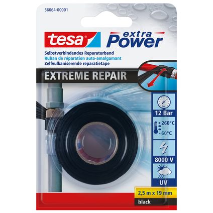 Tesa Reparatietape Extreme zwart 2.5mx19mm