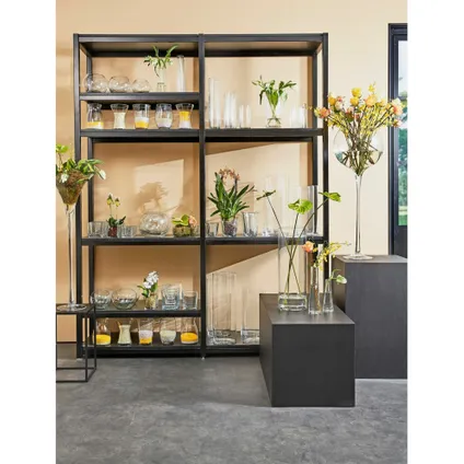 Mica Decorations Bloemen/planten vaas - gerecycled glas - D19 x H18 cm 2