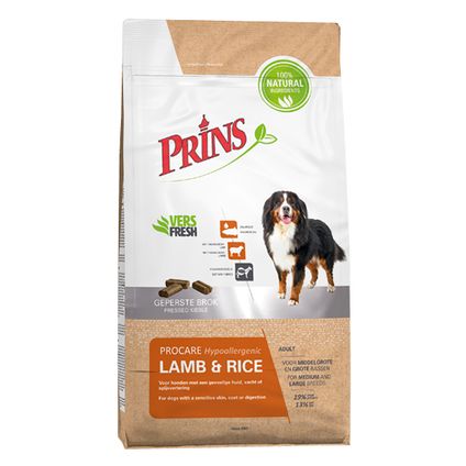 Prins ProCare hond hypoallergic lamb & rice 3 kg