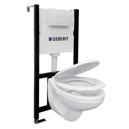 GO by Van Marcke inbouwreservoirpack met Geberit spoeltechniek 3/6L + Sphinx toiletpot + Haro toiletzitting