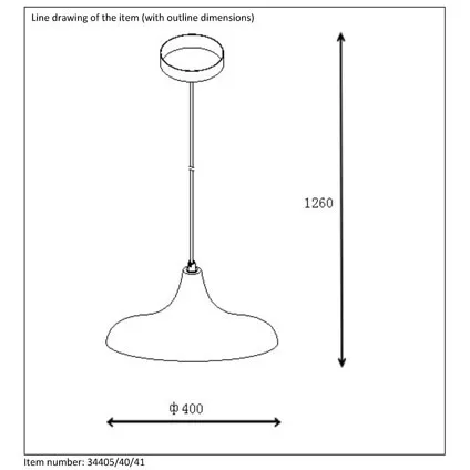 Lucide hanglamp ‘Solo beton’ Ø 40cm 40W 6