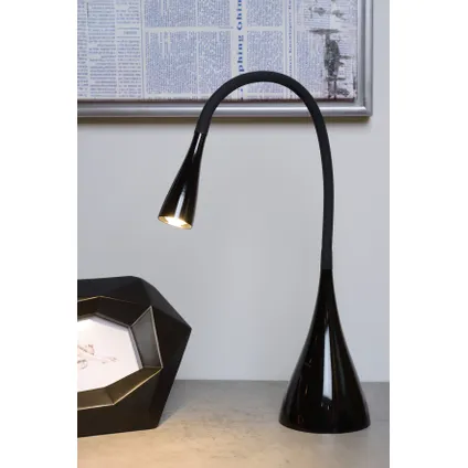 Lampe de bureau Lucide Zozy blanc ø11,5cm LED dimmable 3W 3