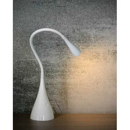 Lampe de bureau Lucide Zozy blanc ø11,5cm LED dimmable 3W 2