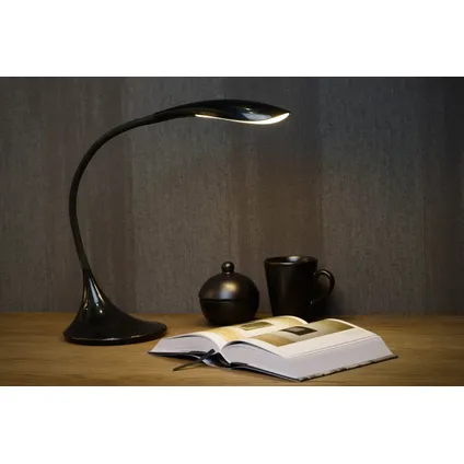 Lampe de bureau Lucide Emil noir Ø17 cm 4,5W 3