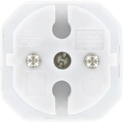 Kopp stekker adapter euro geaard 2-voudig wit 4