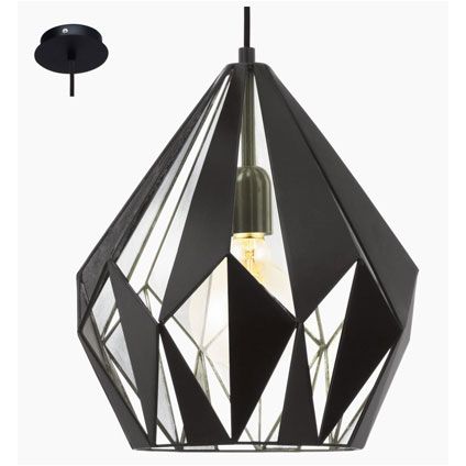 Eglo hanglamp ‘Carlton 1’ zilver 60W
