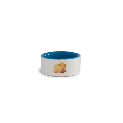 Beeztees hamstervoerbak keramiek blauw Ø7,5 cm