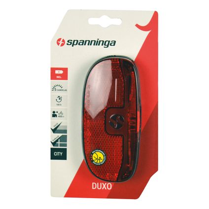 Spanninga fiets achterlicht LED Duxo rood