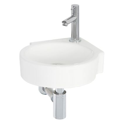 Lave-mains de coin AquaVive Lot céramique blanc 35cm