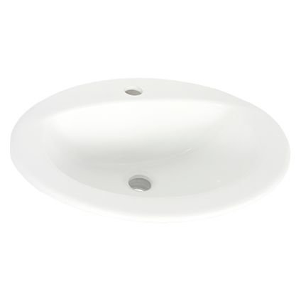 Lavabo à encastrer AquaVive Andelle céramique blanc 52cm