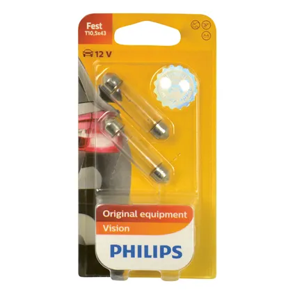 Philips autolamp Festoon Vision C10W 12866B2 2