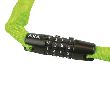 AXA kettingslot Rigid 120cm ø3,5mm met code, groen 2
