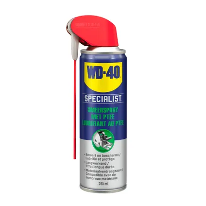Spray lubrifiant WD-40 avec PTFE Specialist Smart Straw 250ml