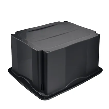 Boîte de rangement Keeeper avec système d’empilage/emboîtage 24L noir 41x34,5cmx22cm 5