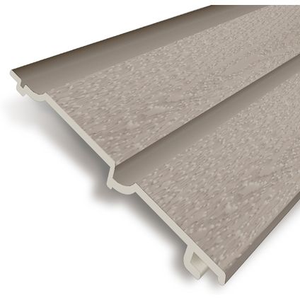 Revêtement de façade HDM 'Outdoor' PVC gris clair 9 mm