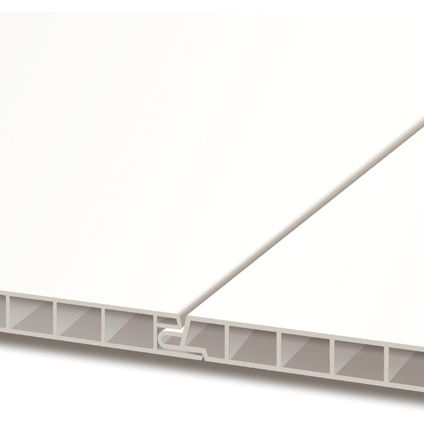 Revêtement de carport HDM 'Outdoor' PVC titane blanc 10 mm
