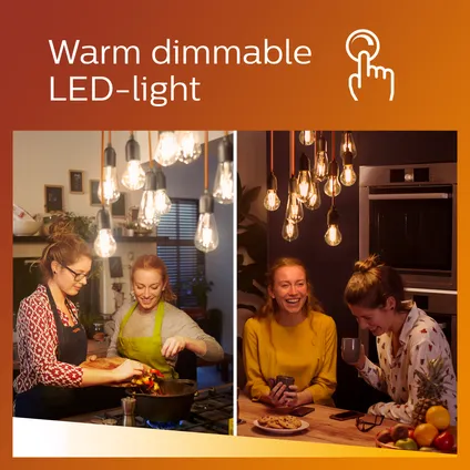 Philips LED-kogellamp WarmGlow 6W E14 3