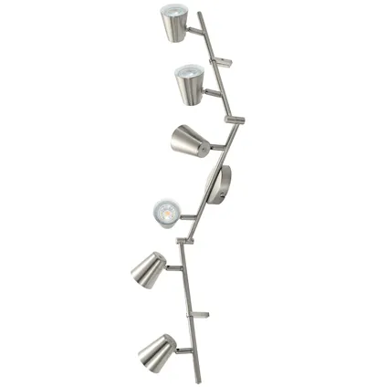 Eglo wandlamp ‘Travale 2’ nikkel 6 x 3 W