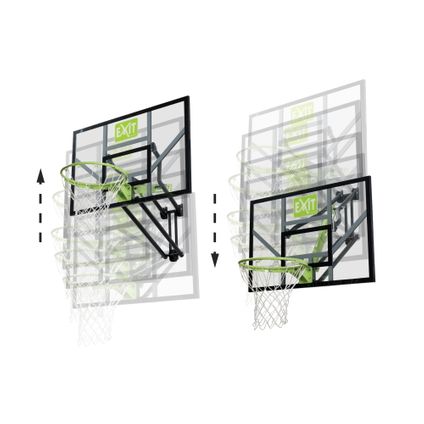 Panneau de basketball EXIT Galaxy pour montage mural, vert-noir