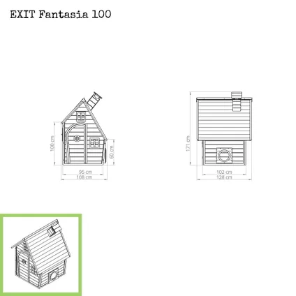 EXIT Maisonnette en bois Fantasia 100 2