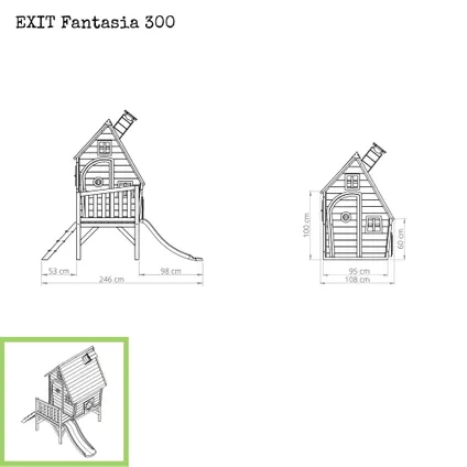 EXIT Maisonnette en bois Fantasia 300 2