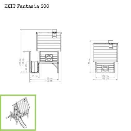 EXIT Maisonnette en bois Fantasia 300 3