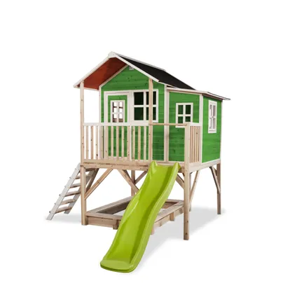 EXIT Loft 550 houten speelhuis groen 4