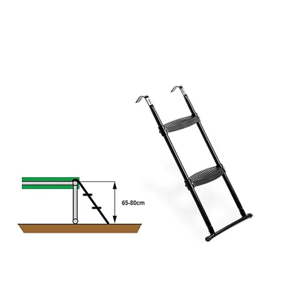 EXIT Trampoline ladder voor framehoogte van 65-80cm 2