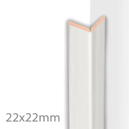 Moulure pliable HDM - MDF - Blanc Brillant - 22x22 mm - Longueur 260cm