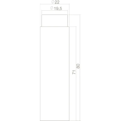 Intersteel deurstop wandmontage 22x80mm RVS geborsteld 2