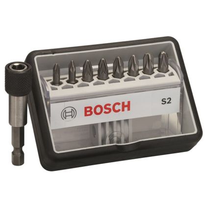 Jeu d'embouts Bosch - ROBUSTLINE MAXGRIP - S2 (PZ) - 9 pièces