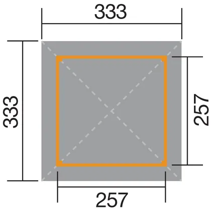 Weka prieel 651 GR.2 257x257cm 2
