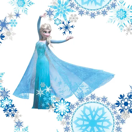 Papier peint Disney Reine des Neiges Snowqueen bleu 2