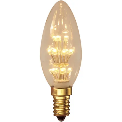 Calex Pearl LED Kaarslamp 240V 1,0W E14 B35, 20-leds 2100K