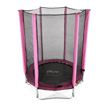 Plum trampoline Junior met veiligheidsnet roze 4,5ft 2