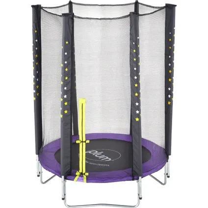 Plum trampoline Stardust met veiligheidsnet paars 2