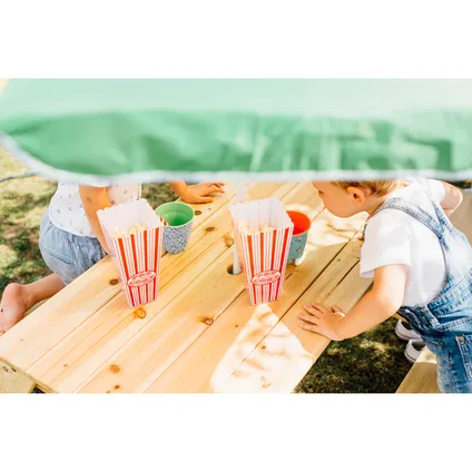 Plum kinder picknicktafel met parasol hout 5